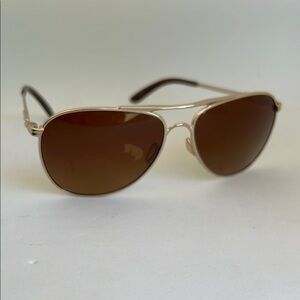 Oakley Gold Aviator Sunglasses with Brown Gradient Lenses
